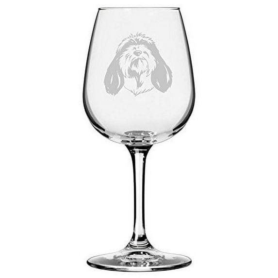 Grand Griffon Vendeen Dog Themed Etched 12.75oz Libbey Wine Glass