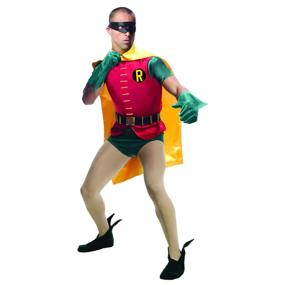 DC Comics 1966 Robin Grand Heritage Costume for Adults by Rubies, Men's XL