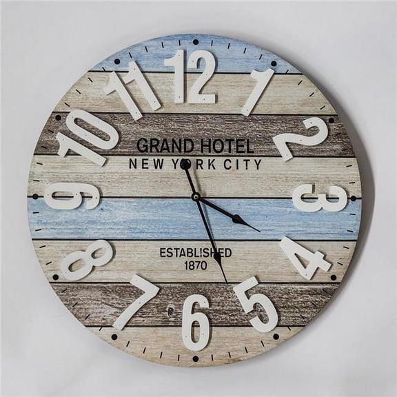 Grand Hotel New York City Multi Colored Wall Clock