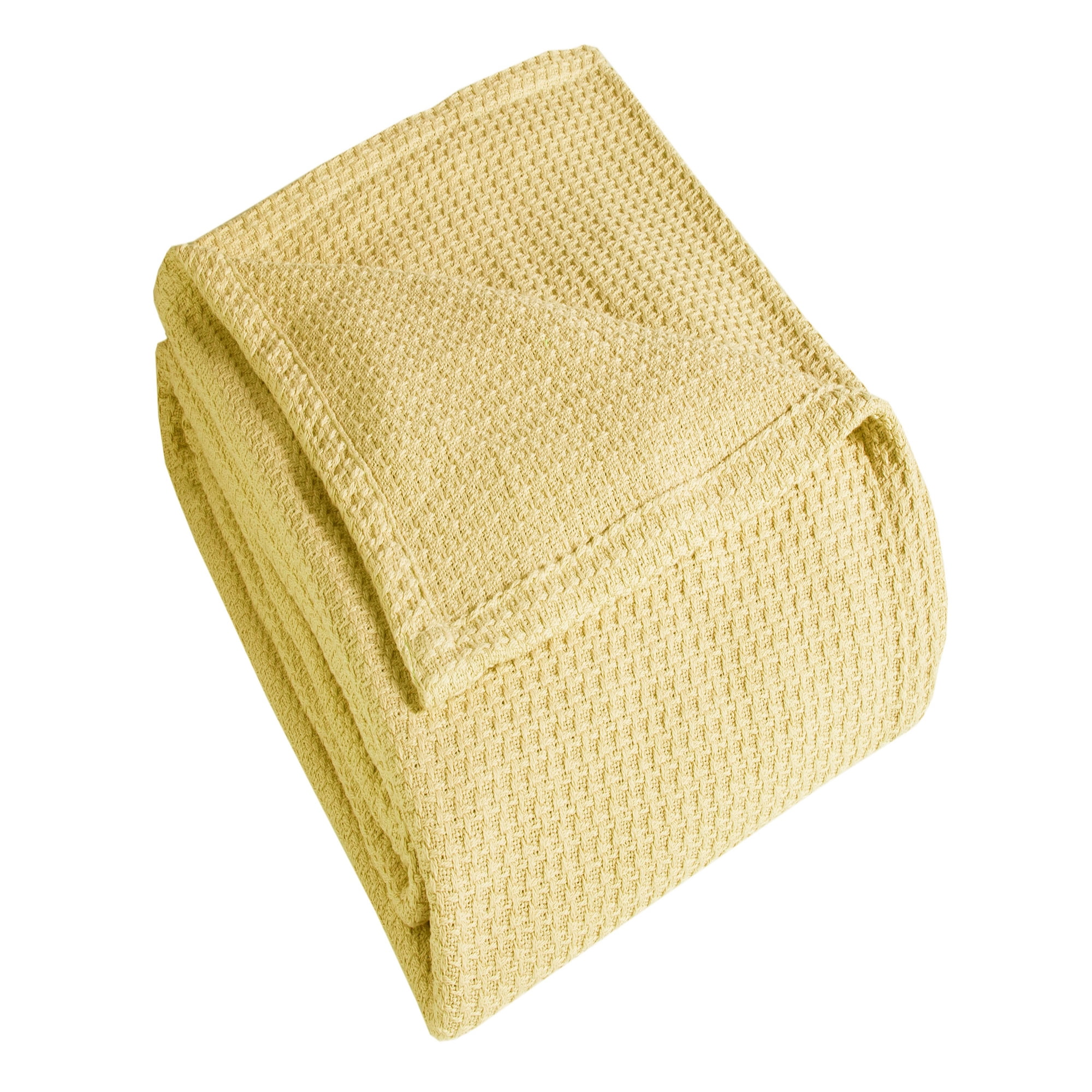 Grand Hotel Woven Cotton Blanket, Twin, Lemon