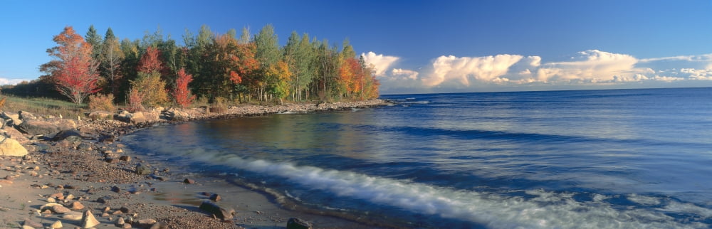 Grand Islands National Recreation Area Lake Superior Michigan Canvas Art - Panoramic Images (36 x 12)