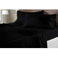 thumbnail image 1 of Grand King Size Sheet Set, 600 Thread Count, 100% Pima Cotton – Soft & Durable Bedding Deep 14-16 Inch Mattresses, Soft & Durable Bedding Grand King Size (Stripe, Black), 1 of 5
