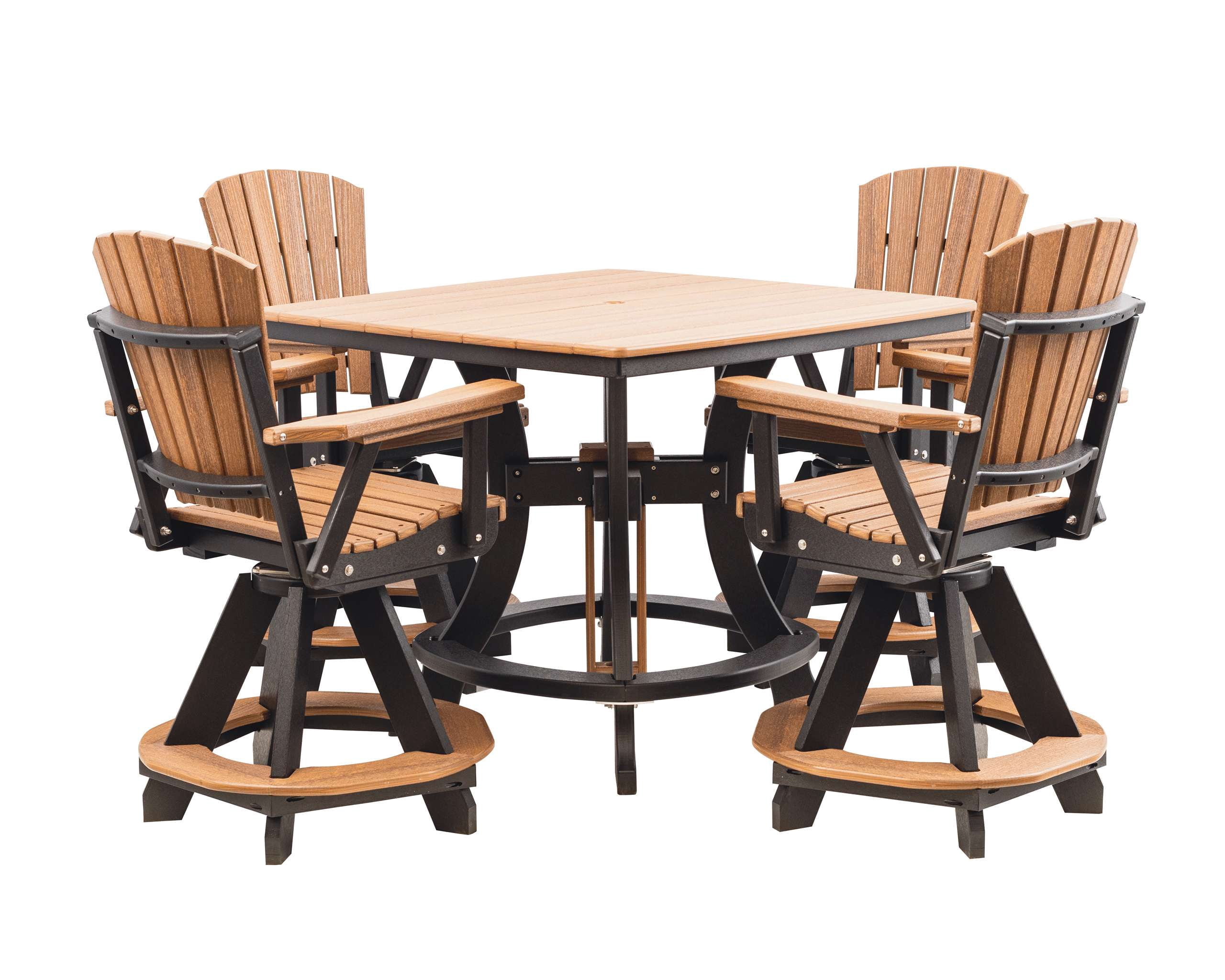 Grand Lake Amish Crafted 4 Person Poly Adirondack Counter Height Table ...