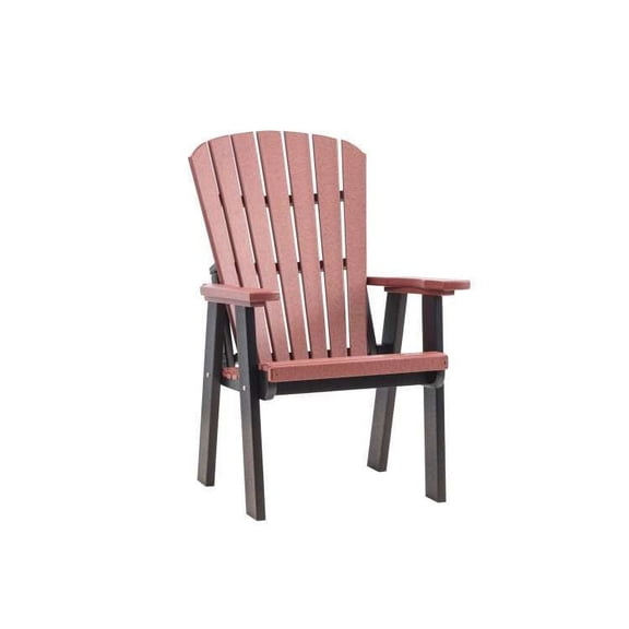 Grand Lake Amish Crafted Poly Outdoor Adirondack Chair,Cherry on Black