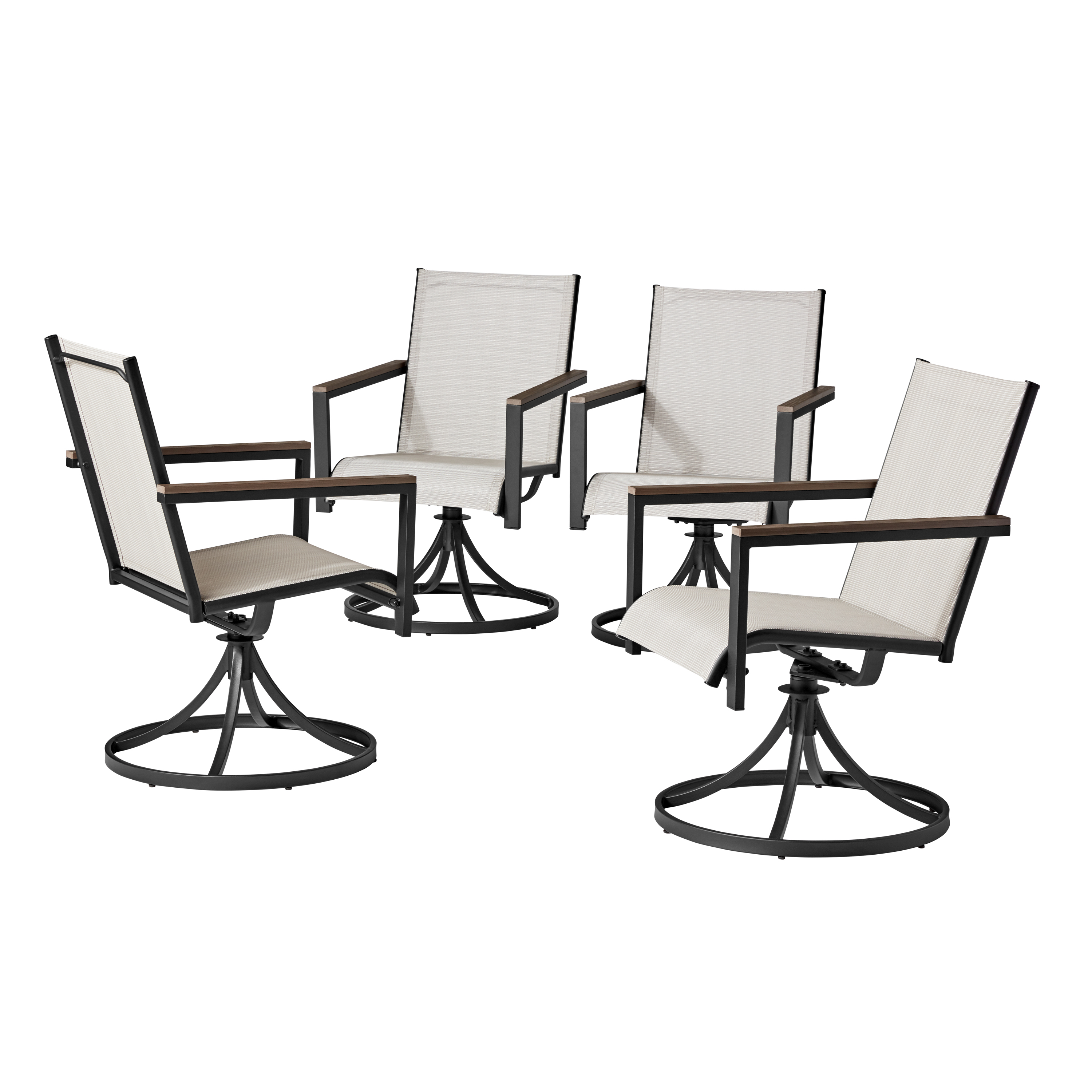 Grand Leisure Hans Outdoor Dining Chair - Steel - Set of 4 - Gray - image 1 of 6