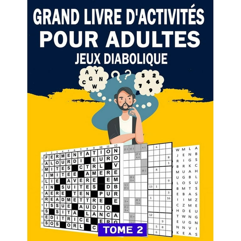 Grand Livre D'activités Pour Adultes Jeux Diabolique & Tome 2