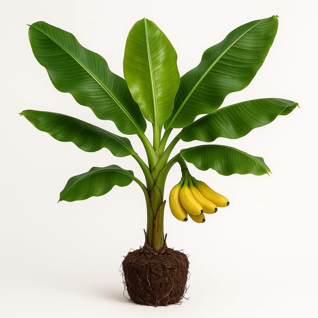 Grand Nain Banana Tree Starter Plant, 4-8 In, Full Sun, USDA Zones 8-11 ...