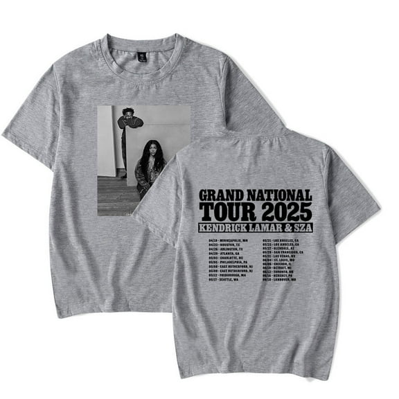 Grand National Tour 2025 Merch Short Sleeve T-shirt Unisex Fashion Crew Neck Top