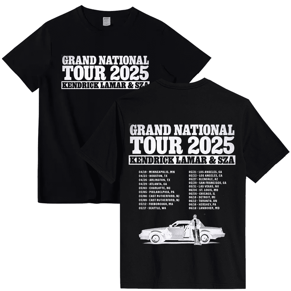 Grand National Tour Shirt Kendrick Lamar SZA TShirts Unisex 2025 Grand