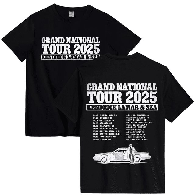 Grand National Tour Shirt Kendrick Lamar SZA TShirts Unisex 2025 Grand