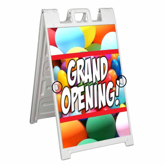 Grand Opening (24" X 36") Deluxe A-Frame Signicade, Includes 2 Removable Panels & Stand