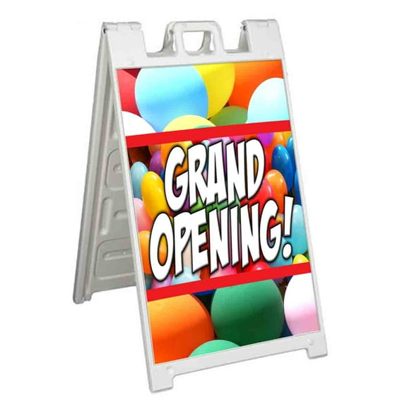 Grand Opening (24" X 36") Standard A-Frame Signicade, Includes Decal Applied To Stand