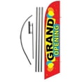 thumbnail image 1 of Grand Opening Advertising Feather Banner Swooper Flag Sign with Flag Pole Kit and Ground Stake, Red, 1 of 3