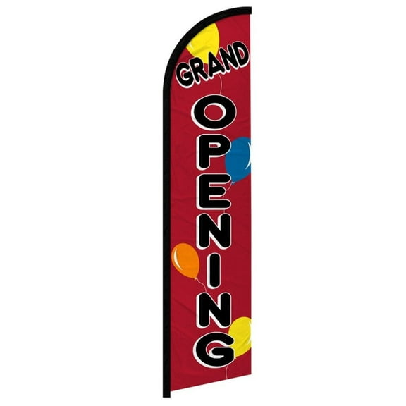 Grand Opening (Balloons) Windless Banner Flag
