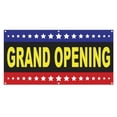 thumbnail image 1 of Grand Opening Banner 13 oz Heavy Duty Vinyl Grand Opening Sign for Special Events, Business, Inaugurations & Ceremonies |Outdoor/Indoor, Single-Sided with Metal Grommets (2x5 ft, Bk & Ye), 1 of 6