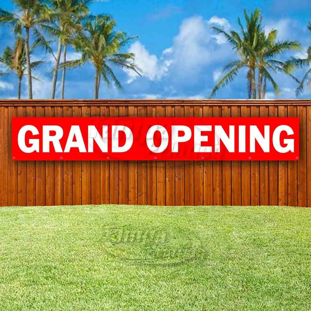 Grand Opening Extra Large 13 oz Banner HeavyDuty Vinyl SingleSided with Metal Grommets