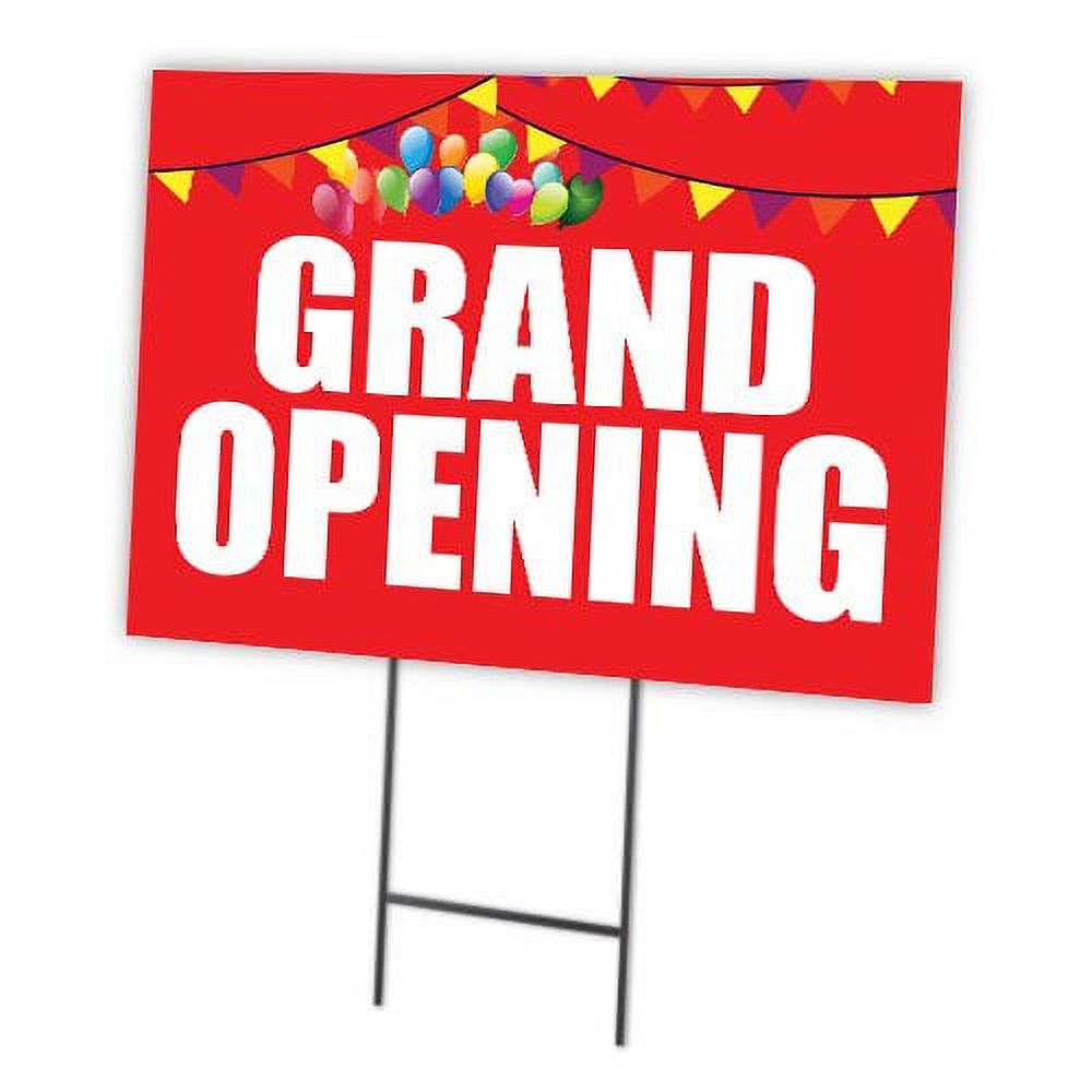 Grand Opening | Full Color Sidewalk Display Sign Board with Metal ...