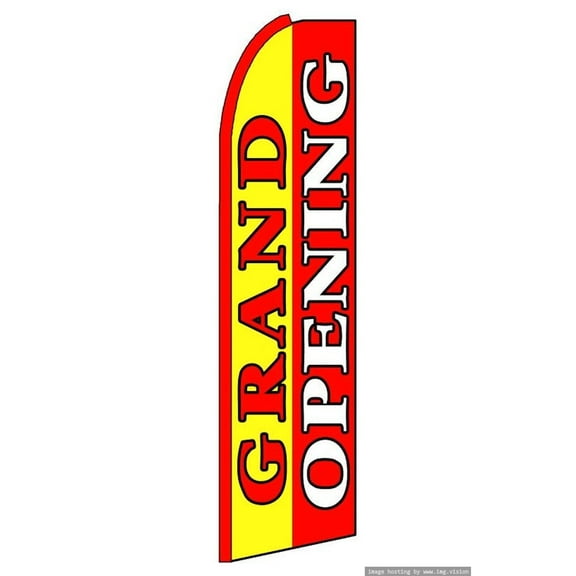 Grand Opening Swooper Flag (Hardware Not Included) |Advertisement /Business Flags | Feather Flag |