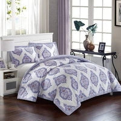 Chic Home LBDS0627 Grand Palace Duvet Set - King Size, Lavender - 3 Piece