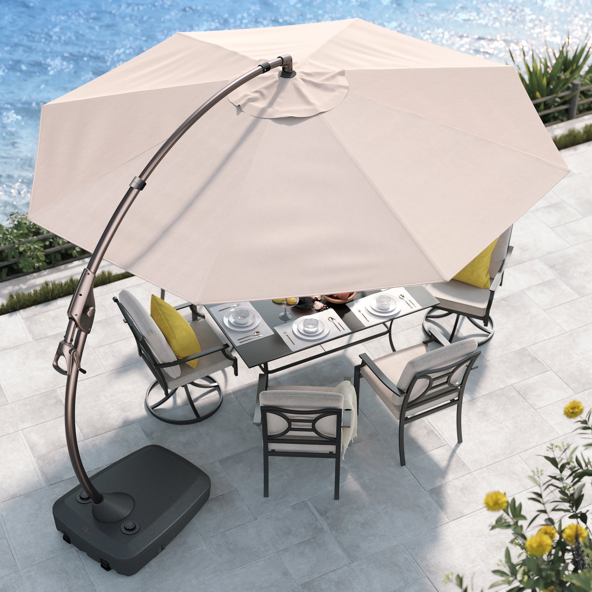 GRANDPATIO 11 ft Outdoor Patio Umbrella with Base