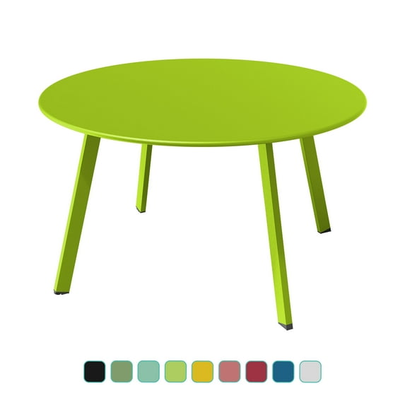 Grand Patio 28" Round Steel Outdoor Coffee Table, Green