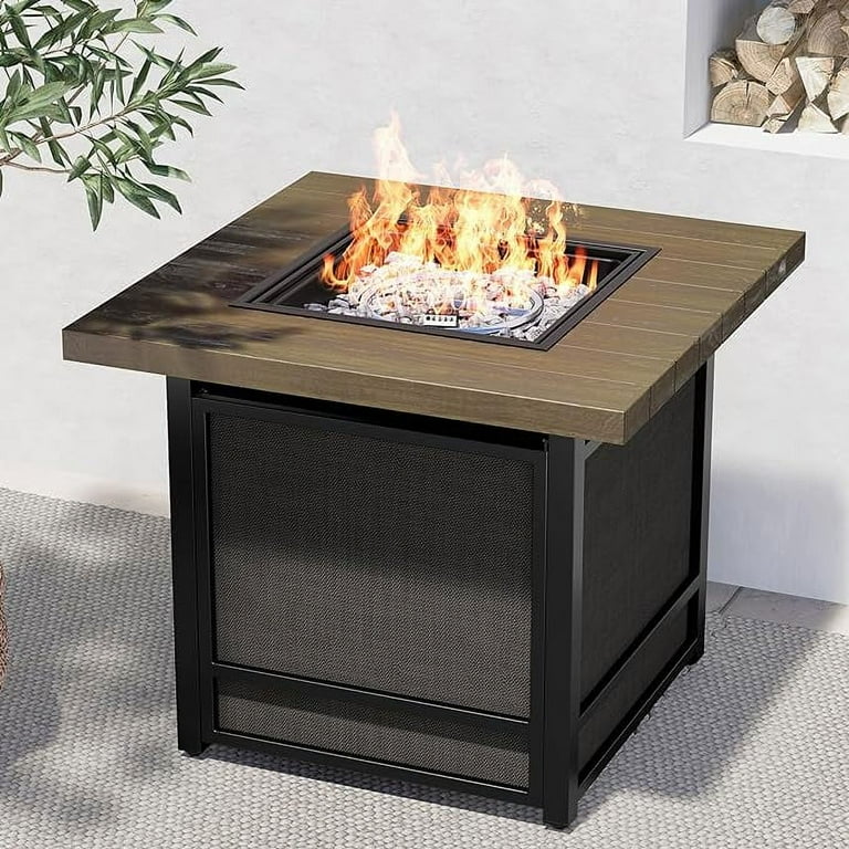 Grand Patio 29in Propane Fire Pit Table, Outdoor All-Weather Deck 