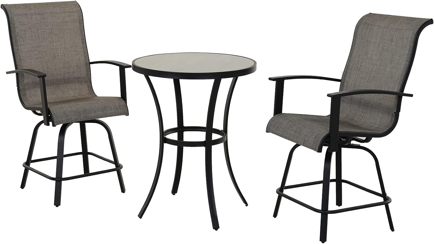 Grand Patio 3 Piece Indoor&Outdoor Counter Height Patio Bar Set for