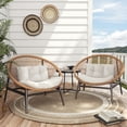 thumbnail image 1 of Grand Patio 3-Piece Outdoor Furniture Set,Wicker Bistro Set Oversized Chairs with 4.75" Thick Cushion & Coffee Table for Garden Poolside Backyard Lawn, 1 of 6