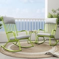 thumbnail image 1 of Grand Patio Windsor Adult 3-Piece Outdoor Bistro Sets with Lime Green Steel Frames and Gray Cushions, 1 of 8