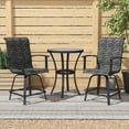 thumbnail image 1 of Grand Patio 3 Pcs Outdoor Bar Set with 2 Chairs and Round Table, Black/Gray Plaid, 1 of 10