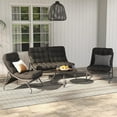 thumbnail image 1 of Grand Patio 4 Pieces Patio Conversation Set with Thick Mesh Sling Cushion and Coffee Table, Charcoal Grey, 1 of 9