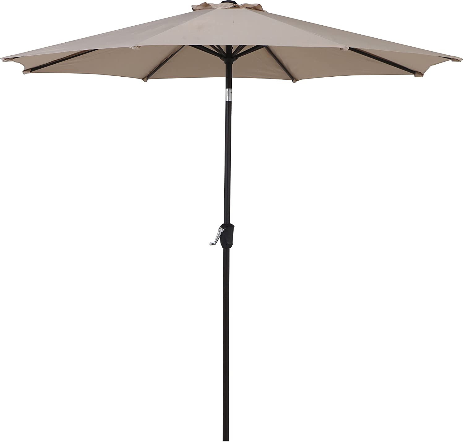 Pure Garden Auto Tilt Patio Umbrella, 10 ft Aluminum, Easy Crank