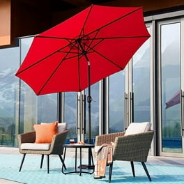 MF Studio 10 x 6.6ft Rectangle Patio Table Umbrella Outdoor Market Umbrella with 6 Steel Ribs and Crank Handle, Beige - Walmart.com MF Studio 10 x 6.6ft Rectangle Patio Table Umbrella Outdoor Market Umbrella with 6 Steel Ribs and Crank Handle, Beige - Walmart.com