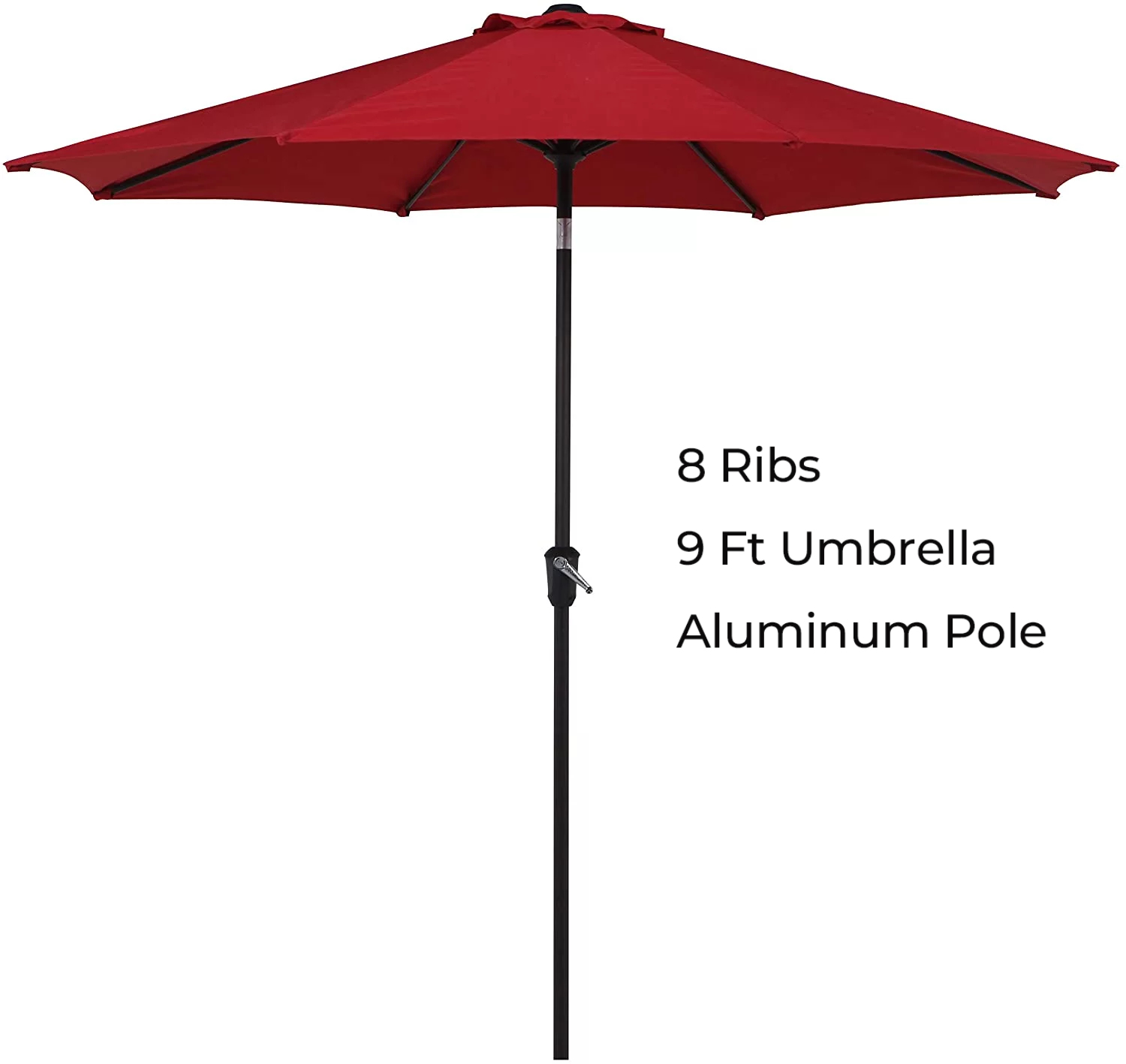 Pure Garden 10' Easy Crank and Auto Tilt Patio Umbrella