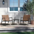 thumbnail image 1 of Grand Patio Aksel Series Outdoor Wicker Bistro Set, 3 Piece, Brown, 1 of 8
