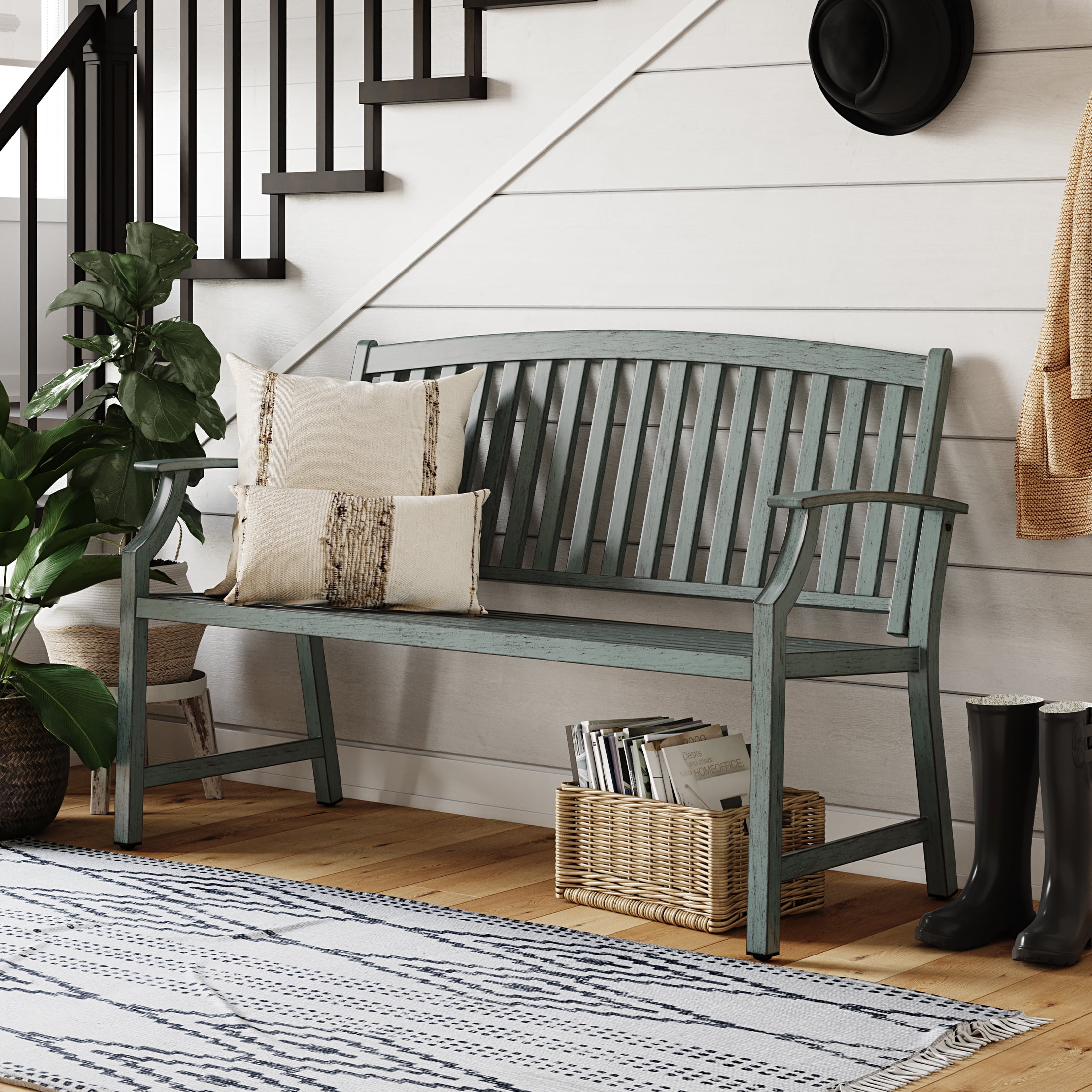 Farmhouse front porch bench sales
