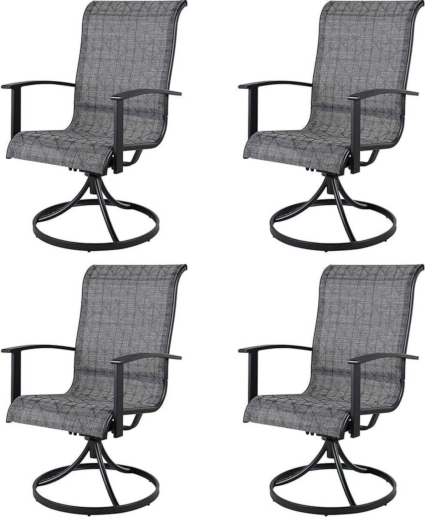 Grand Patio Indoor/Outdoor Dining Swivel Rocker Chair Set of 4 with
