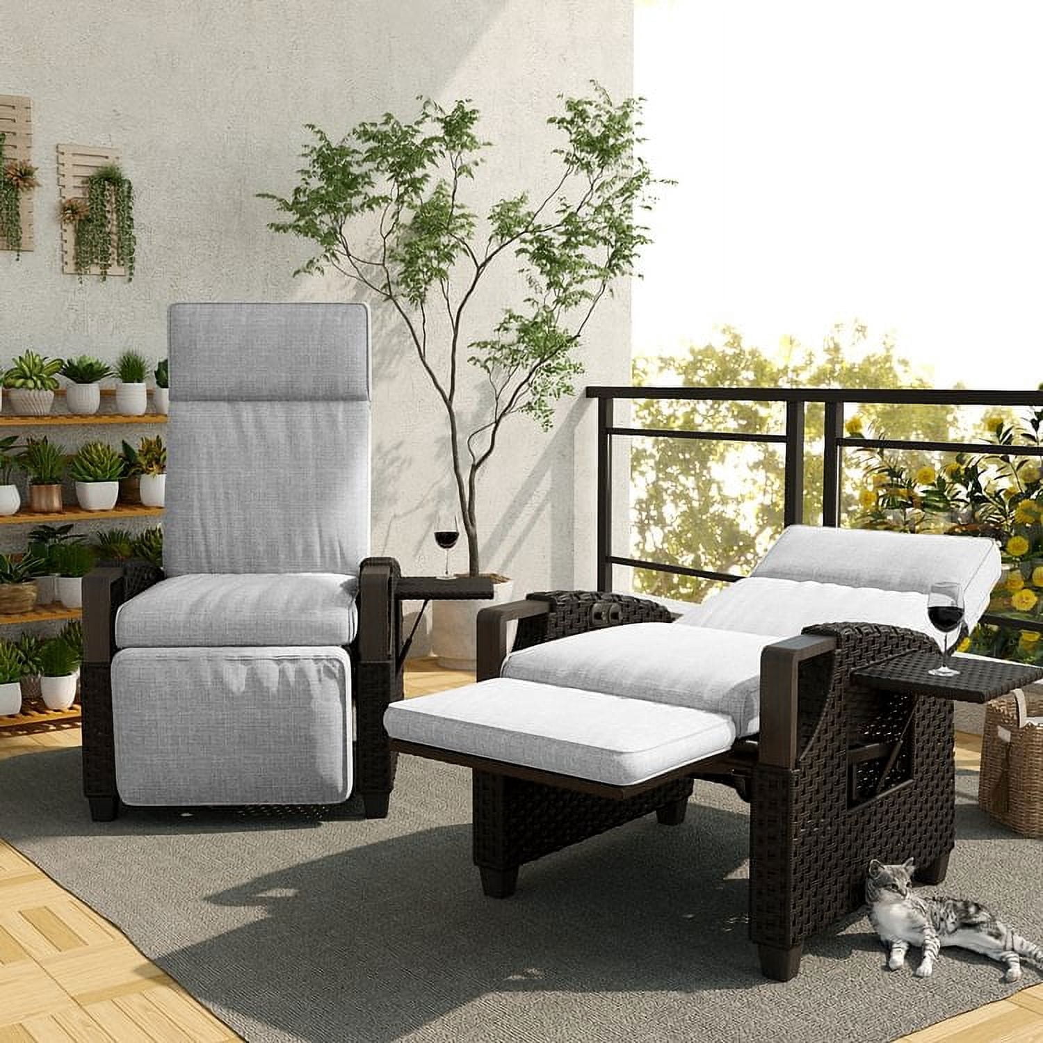outdoor chair with reclining back