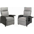 thumbnail image 1 of Grand Patio Indoor & Outdoor Recliner Chair PE Wicker Patio 150° Lay Flat Recliner, 2PCS, Gray, 1 of 7