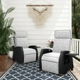 thumbnail image 1 of Grand Patio Indoor & Outdoor Recliner Chair PE Wicker Patio 150° Lay Flat Recliner, 2PCS, Griege, 1 of 7
