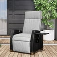 thumbnail image 1 of Grand Patio Indoor & Outdoor Recliner Chair PE Wicker Patio 150° Lay Flat Recliner with Cushions, Griege, 1 of 8