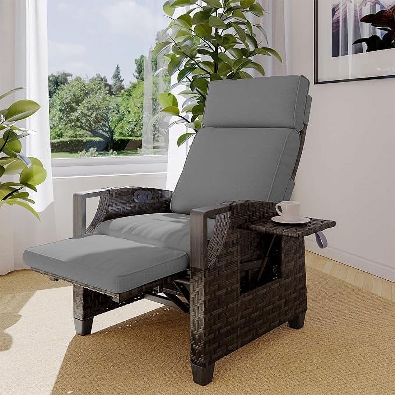 Grand Patio Indoor/Outdoor Recliner, Adjustable Back Footrest