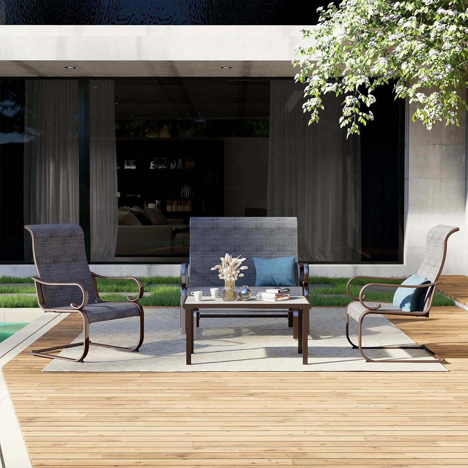 Outdoor High Top Table and Chair, Patio Furniture High Top Table Set ...
