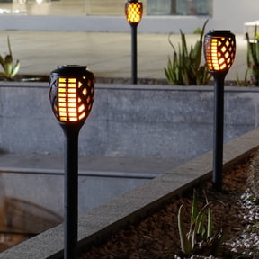 Grand Patio Outdoor 8 Packs Solar Lights, Water-Resistant Flickering Flames Torch Light, Landscape Decoration Lighting for Garden Yard