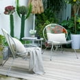 thumbnail image 1 of Grand Patio Outdoor Acapulco 3-Pc Steel Low Seat Lounge Bistro Set, Open Weave Wicker Small Seating Set with Reclined Back for Balcony, Patio, Pool, Garden, Backyard, Cool Grey, 1 of 8
