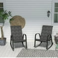 Grand Patio Outdoor Metal Rocking Chair Set, All-Weather Steel ...