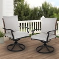 thumbnail image 1 of Grand Patio Outdoor Dining Chair Set of 2, 360-degree Rotation, Gray, 1 of 9