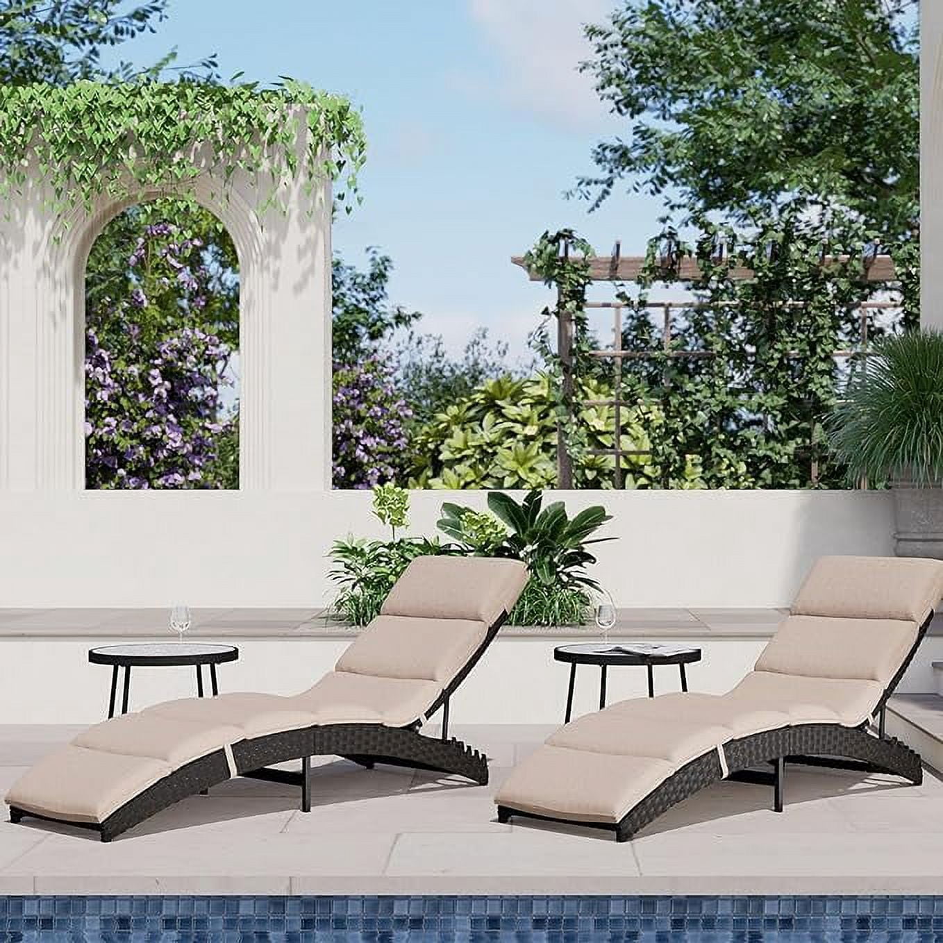 Grand Patio Outdoor Lounge Chair: Arc Aluminum All-Weather Wicker, 4 ...