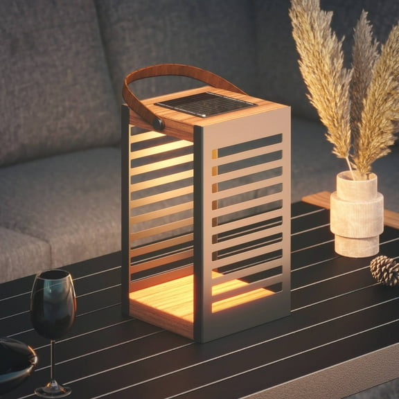 GRAND PATIO Outdoor Solar Lanterns, Solar Lamp with Handle, Decorative Outdoor Water-Resistant Steel, Small