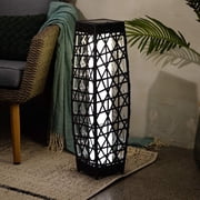 GRANDPATIO Outdoor Lights Solar-Powered Woven Resin Wicker Floor Lamp, Medium Cindy